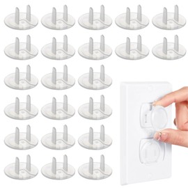 Haodlay 50 Pack Outlet Covers Baby Proofing Clear Outlet Covers Baby Safety Outlet Plug Covers Safe & Secure Electric Plug Protectors Sturdy Childproof Socket Covers for Home & Office