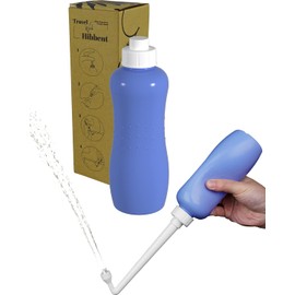 Hibbent Portable Bidet Sprayer, Travel Bidet with Handheld Bidet Bottle for Personal Hygiene Care, Personal Cleansing Use, Extended Nozzle, 17oz(500ml) Bathroom Toilet Bidet Spray, Purple