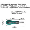 Bit Driver Handle,2 Pieces 1/4 inch Bit Driver Magnetic Screwdriver