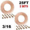 Unbranded 2PC 25 Foot Roll Coil 3/16'' OD Copper Nickel