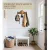 RELBRO Coat Rack Wall Mount, 16.7 Inch Wooden Wall Coat