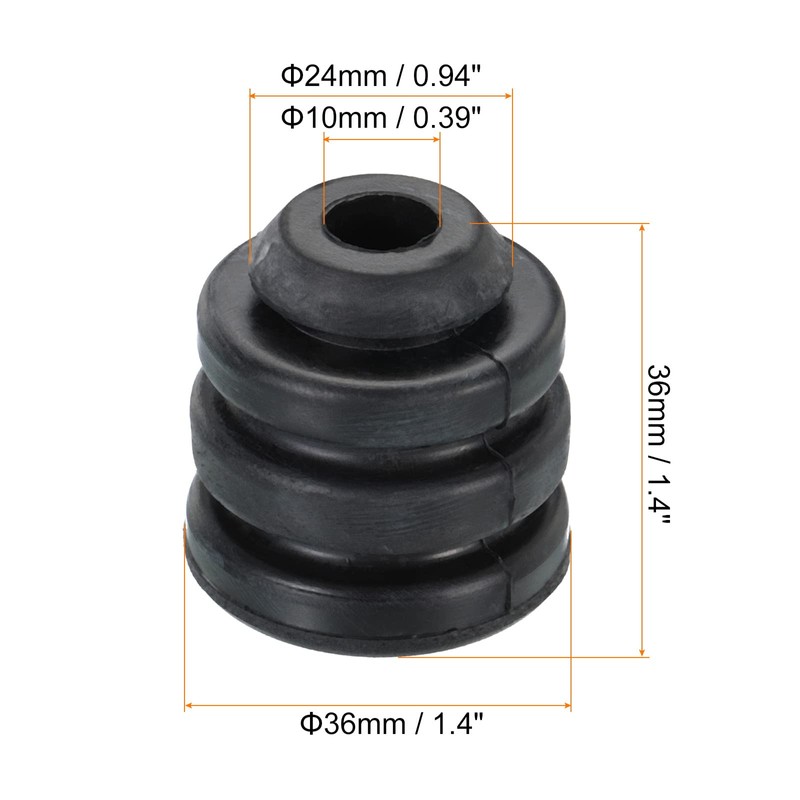 PATIKIL 1.4"x1.4" Refrigeration Compressor Rubber Mounting Feet, 6 Pack Foot