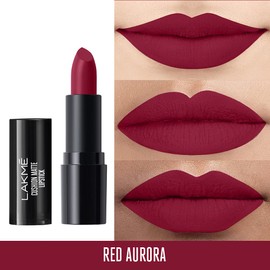 Lakme Cushion Matte Lipstick, Red Aurora, 4.5g (Matte)