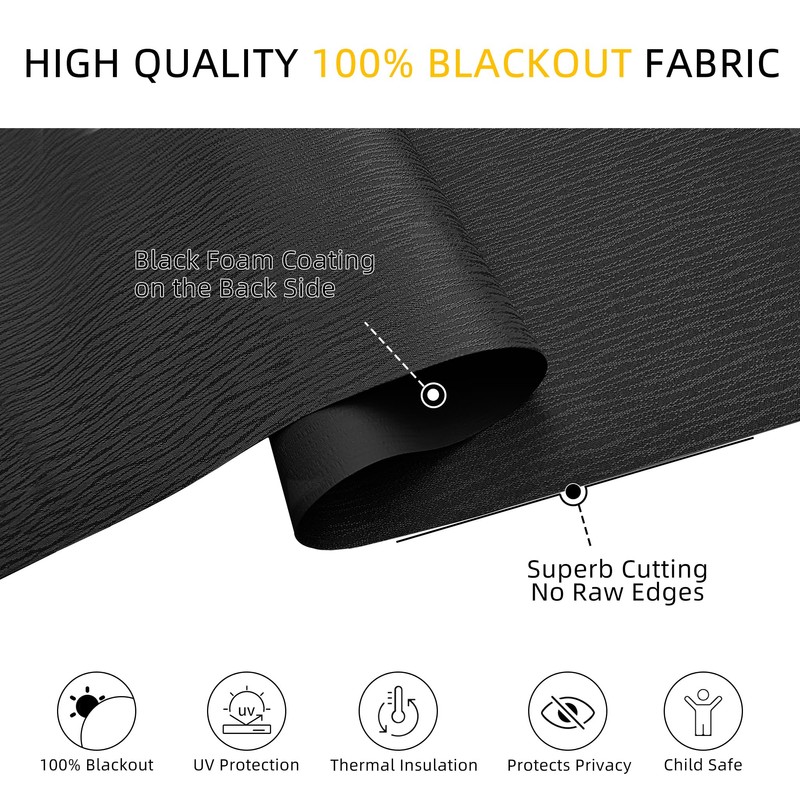 Blackout Roller Shades for Window, Cordless Pull Down Blinds