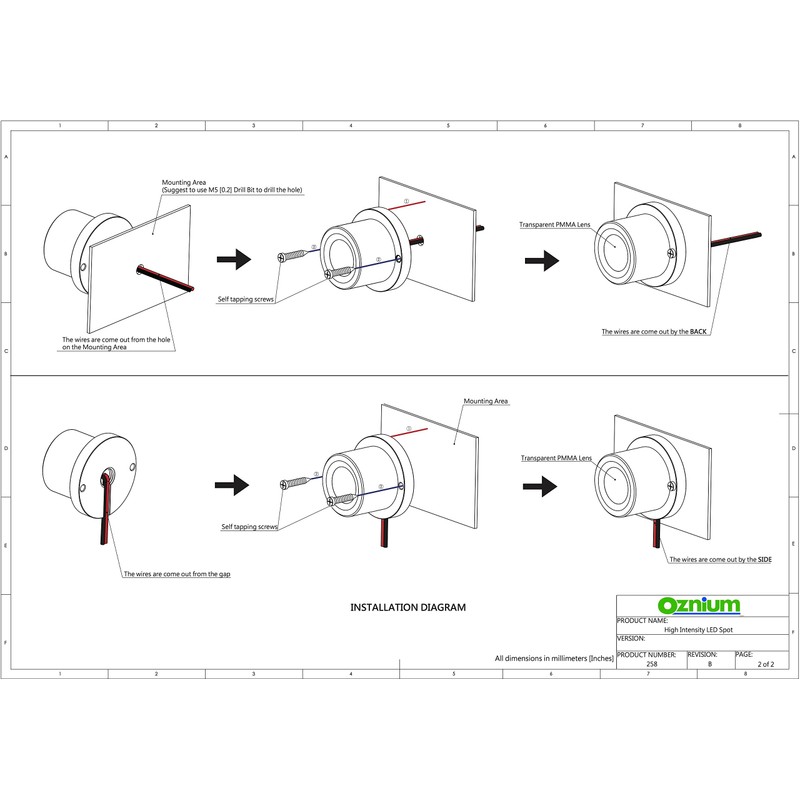 Oznium High Intensity LED Spotlight (Silver Housing, Warm White LED)
