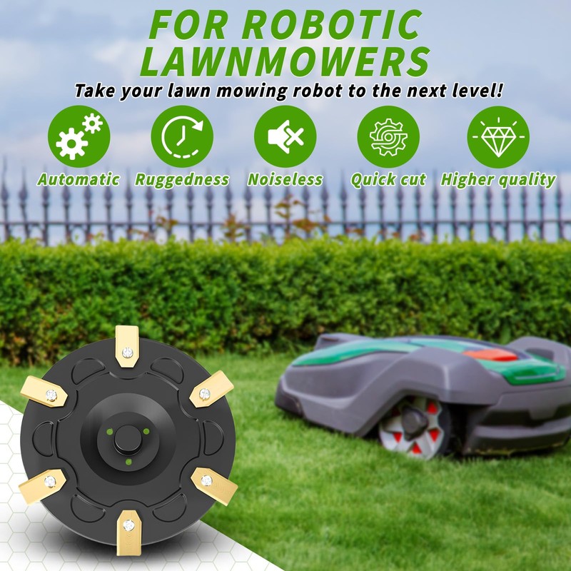 Dwafill Robot Lawnmower Blade Plate + 6 Blades, Compatible with