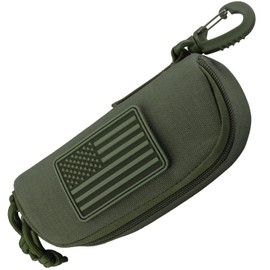 WYNEX Tactical Molle Glasses Pouch, Tactical Eyeglasses Hard Case Shockproof Sunglasses Carrying Case Protective Box