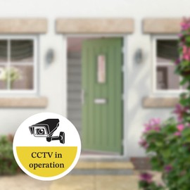 Set of 2 CCTV in operation, Survaillence Safety Door Signs, 95mm Waterproof Indoor/Outdoor Stickers (CCTV in operation)