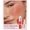 Blush Stick for Cheeks, Cream Matte Liquid Blush, Velvet Lightweight