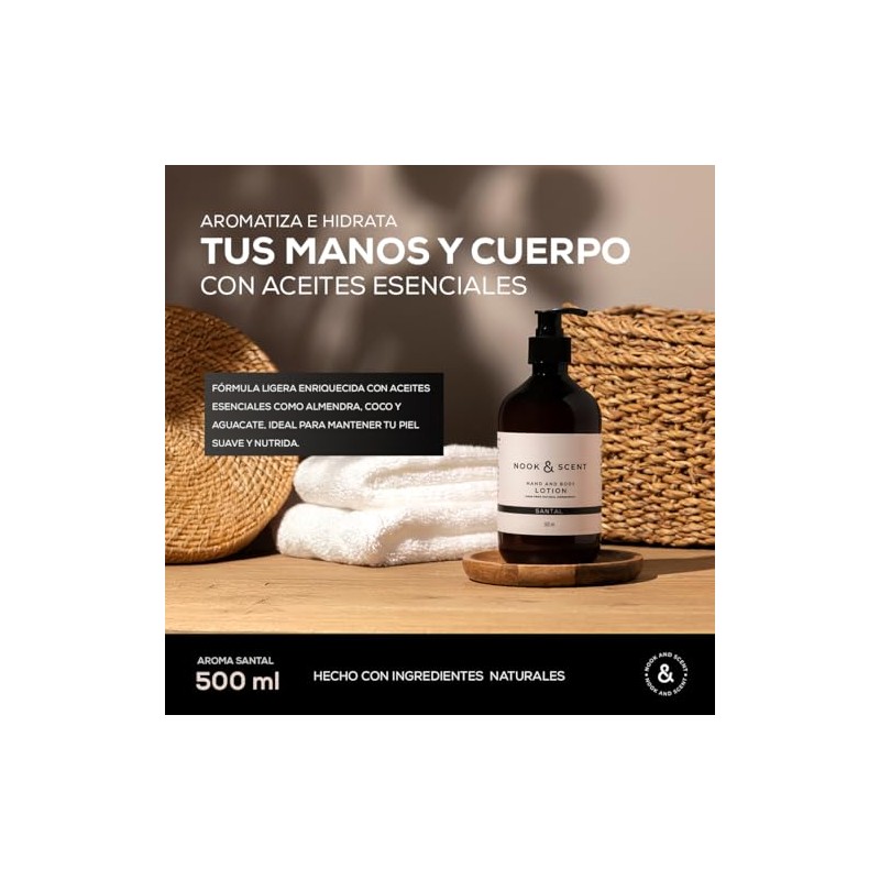 Crema Hidratante Corporal y de Manos Santal 500 ml |