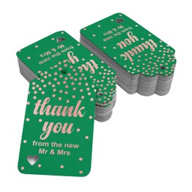 Inkdotpot Pack Of 50 Real Rose Gold Foil Paper Tags Thank You From The New Wedding Favor Hang Tags