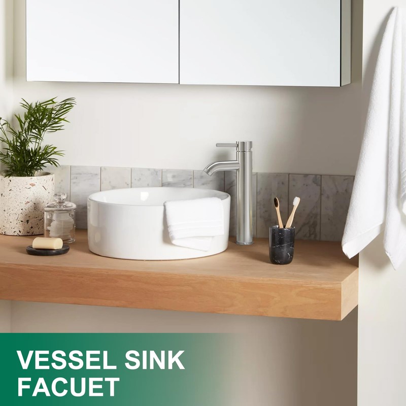 VOTON Vessel Sink Faucet Chrome Modern Tall Bathroom Faucets Single