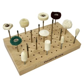 Jewellers Tools 88 Hole Wooden Bur Stand : Burr Drill Holder Stand Revolving Cutting Bits Organiser Tool (235)
