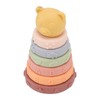 6 Pcs Soft Sensory Stacking Circle Toys with Bear Stacker