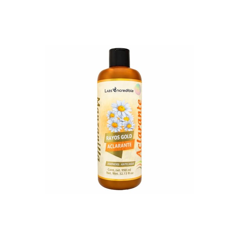 Shampoo Manzanilla Rayos Gold Aclarante Labs Ncredible Brillo Extra Aminexil