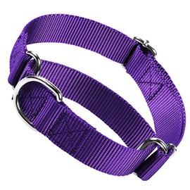Choker Collar for Dogs, Escape Proof Dog Martingale Collar No Pull Cinch Dog Training Collars Adjustable for Small Medium Large Breed Pet Dogs, Purple S