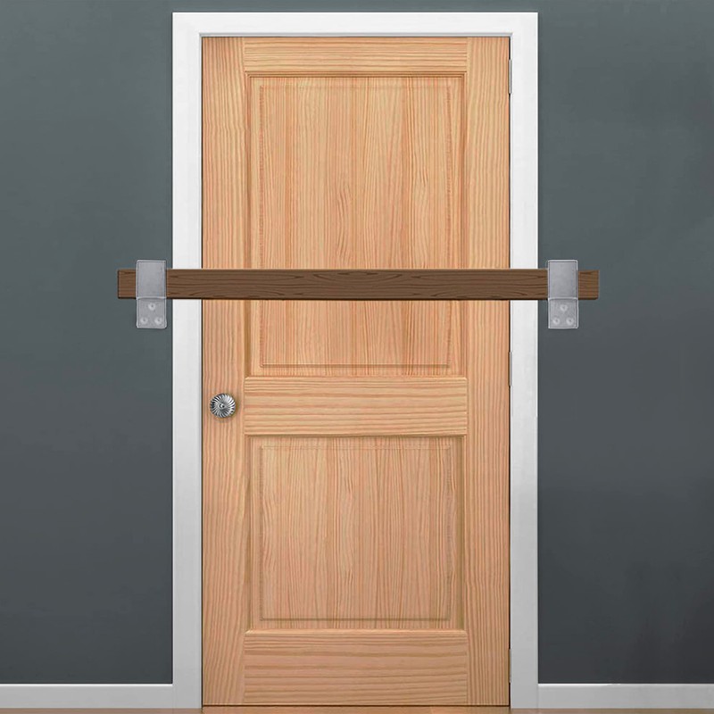 2 Pack Heavy Duty 2x4 Drop Open Bar Security Door