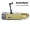 Hand Crank Solar Powered Rechargeable LED Flashlight, Survival Gear Self