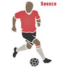 Soccer Stencil, 4.5 x 6.5 inch - Athlete UK Football