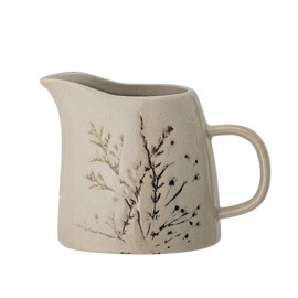 Bloomingville Bea 82050111 Stoneware Ceramic Jug 250 ml Dimensions 8 cm x 8 cm x 9 cm Beige