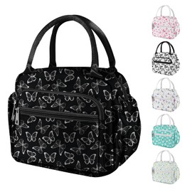 ZAZIWZ Lunch Bag Women Stylish Quilted Lunch Boxes for Adult Fit and Fresh Cooler Insulated Lunchbox for Work Cute Small 11 Liters Compact Lunchbag Waterproof