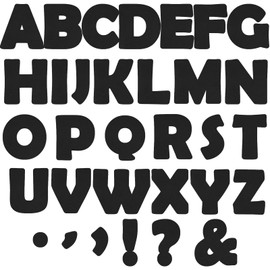 WLLHYF 150PCS Large 7 Inch Bulletin Board Letters Set Black Classroom Alphabet Cutouts Number Punctuation Symbols for Bulletin Board Display Home School Office Chalkboard Decor