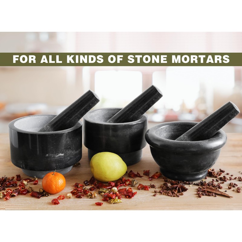 Black Granite Pestle,Pestle Only, Natural Stone Spice Grinder & Muddler,
