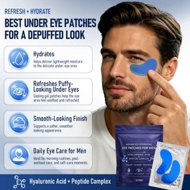 OROS Eye Patches for Men, Hyaluronic Acid & Peptide Complex Under Eye Mask