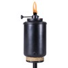 TIKI Adjustable Flame Resin Torch – Black Decorative Outdoor Lighting