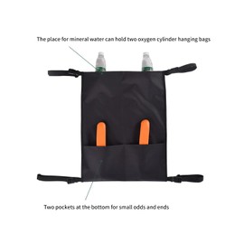 DAHE Oxygen Cylinder Bag for Wheelchairs Double Tank and Personal Items Carrier