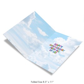 NobleWorks Big 15th Wedding Milestone Anniversary Card 8.5 x 11-15 Years Married Couples (Not Actual Balloons or 3D) Inflated Messages J9430MAG-US