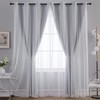 Anytime Home Curtains Blackout and Sheer Layered Solid Window Curtain