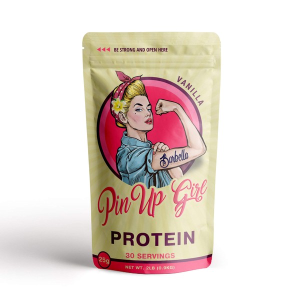 Pin Up Girl Protein Whey Isolate Powder – 25 Grams of Protein Per Serving – Low Calorie, Fat Free, Sugar Free, Zero Carb – for Women (30 Servings) (32 Ounce(Vanilla))