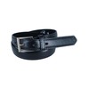 CTM® Kid's Leather 1 inch Dress Belt with Square Buckle,