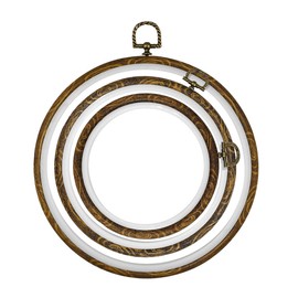 ULTNICE Embroidery Hoop Ring Cross Stitch Hoop Crochet Circle Set Display Frame for Craft Handy Sewing 3Pcs