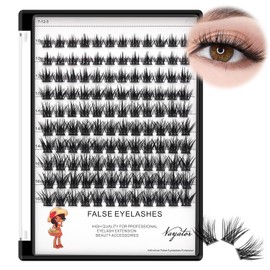 Vayator Mixed Size Kit with Applicator and Lash Bond & Seal 8-14mm/10-16mm/14-20mm Mix D Curl/DD Curl Makeup Cluster Grafting Eyelashes Individual Extension (LC07#12-14-16-18mm Mixed)