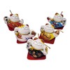 Starlet24 Set of 5 Chinese Lucky Cats Ceramic Decorative Lucky