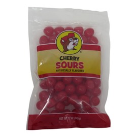 Buc-ee's Cherry Sours Red Candy in a Resealable Bag, 12 Ounces