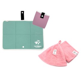 PEAKS & TREES Sauna Mat, Sauna Hat, Supervised by Finland, Imabari, Foldable, Single Person Use, Portable, Washable, Machine Washable, Compact, Heat Resistant, Insulated, Sauna Goods, Cushion, Sheet,