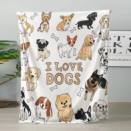 Golden Retriever Fleece Blanket – Ultra-Soft Fleece Throw Blanket, Lightweight and Cozy for Couch, Bed, Travel, Gift for Dog Lovers (Dog-B, 60-80 in)