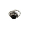 VIE Vintage Bali Sphere Ring, Black Agate