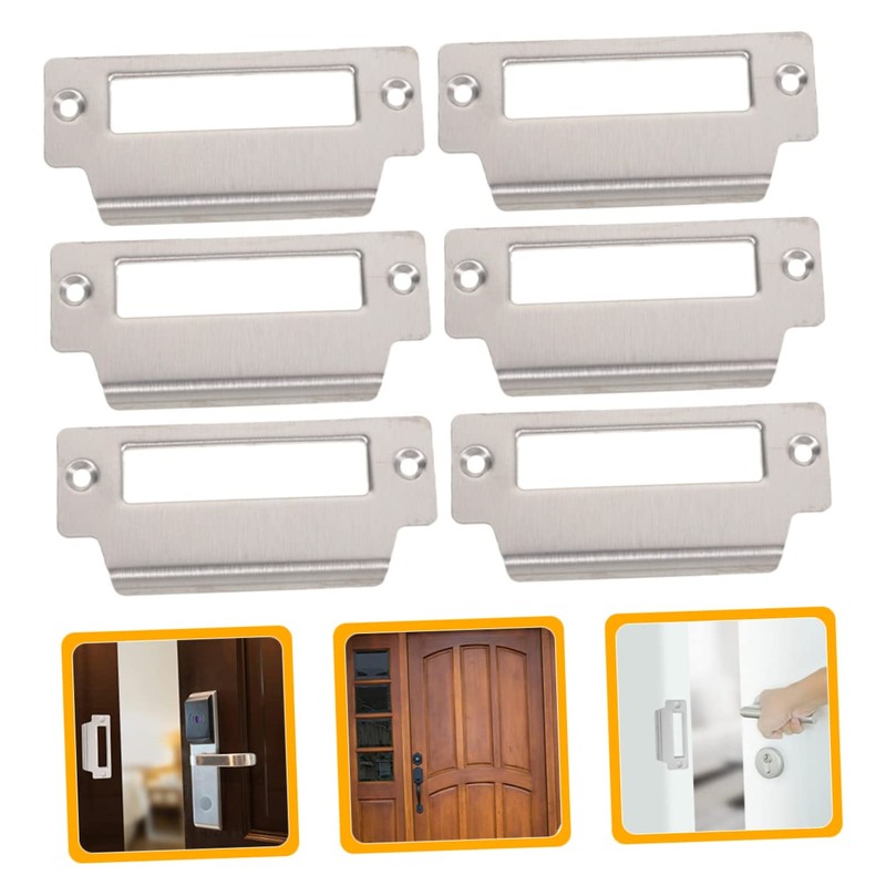 OSALADI Strike Plate 6pcs Door Hole Filler Cover Plate Door