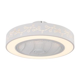 DDBESSIC Low Profile Ceiling Fans with Lights and Remote, Flush Mount Ceiling Fan, 22" 6 Wind Speeds Smart Ceiling Fan for Bedroom, Kids Room and Living Room