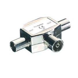 Teccus T 737-N 2-Way TV Splitter 1 x Coaxial Coupler / 2 x Coaxial Connectors