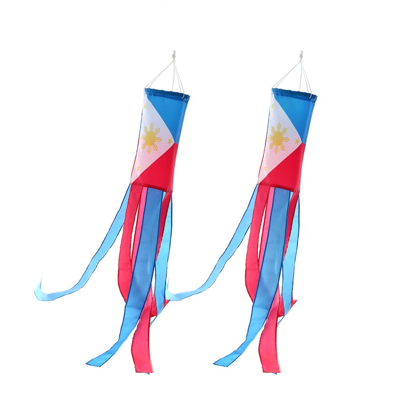 Philippines Filipino Flag WindSock 2 Pack Stripes Wind Socks For