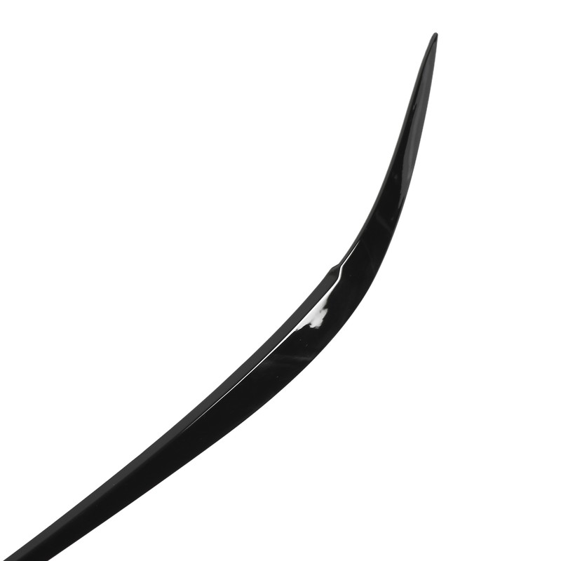 Pair Headlight Eyebrow Glossy Black Trim Front Left Right Decoration