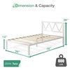 Novilla Twin Bed Frame with Headboard, Metal Platform Bed Frame,
