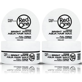 RedOne Aquatic Hair Wax White 150 ml | Edge Control | Ultra Hold | Hair Wax for Men and Women | Peach Scent | Maximum Control - Pack of 2