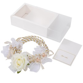 OwnBosy Wedding Lasso Rope Lazo para Boda Catholic Traditional Wedding Ceremony Cord Lazo para Boda Los Novios Cristiana White Gold Accent Rope Mexico Bridal Gift