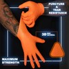 8 Mil Disposable Orange Nitrile Rubber Gloves. Heavy Duty, Food